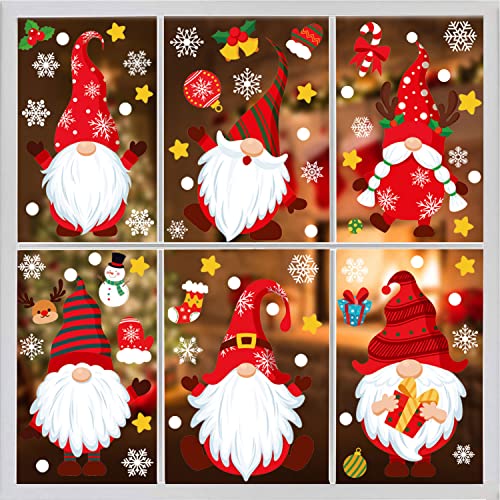 Schneeflocken Fensterdeko Fensterbilder für Weihnachten Fensterbilder Selbstklebend, 9 Blätter Schneeflocken Fenstersticker Winter Deko Weihnachtsdeko, Fensterbilder Schneeflocken Cover