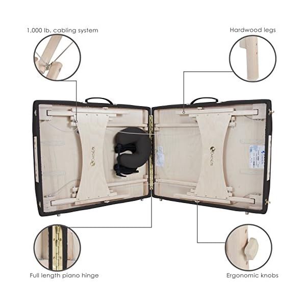 EARTHLITE Mobile Massageliege Harmony DX REIKI - Komplettpaket aus Ahornholz inkl. Verstellbarer Deluxe Kopfstütze… – Bild 5