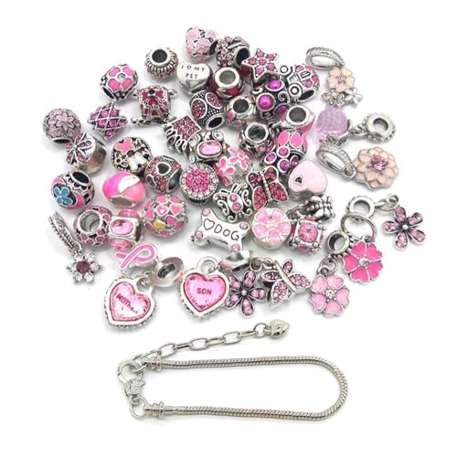 YIQIFLY 40pcs Jewelry Making Charms Rhinesotone Beads Assorted Colors and Styles Randomly (01)