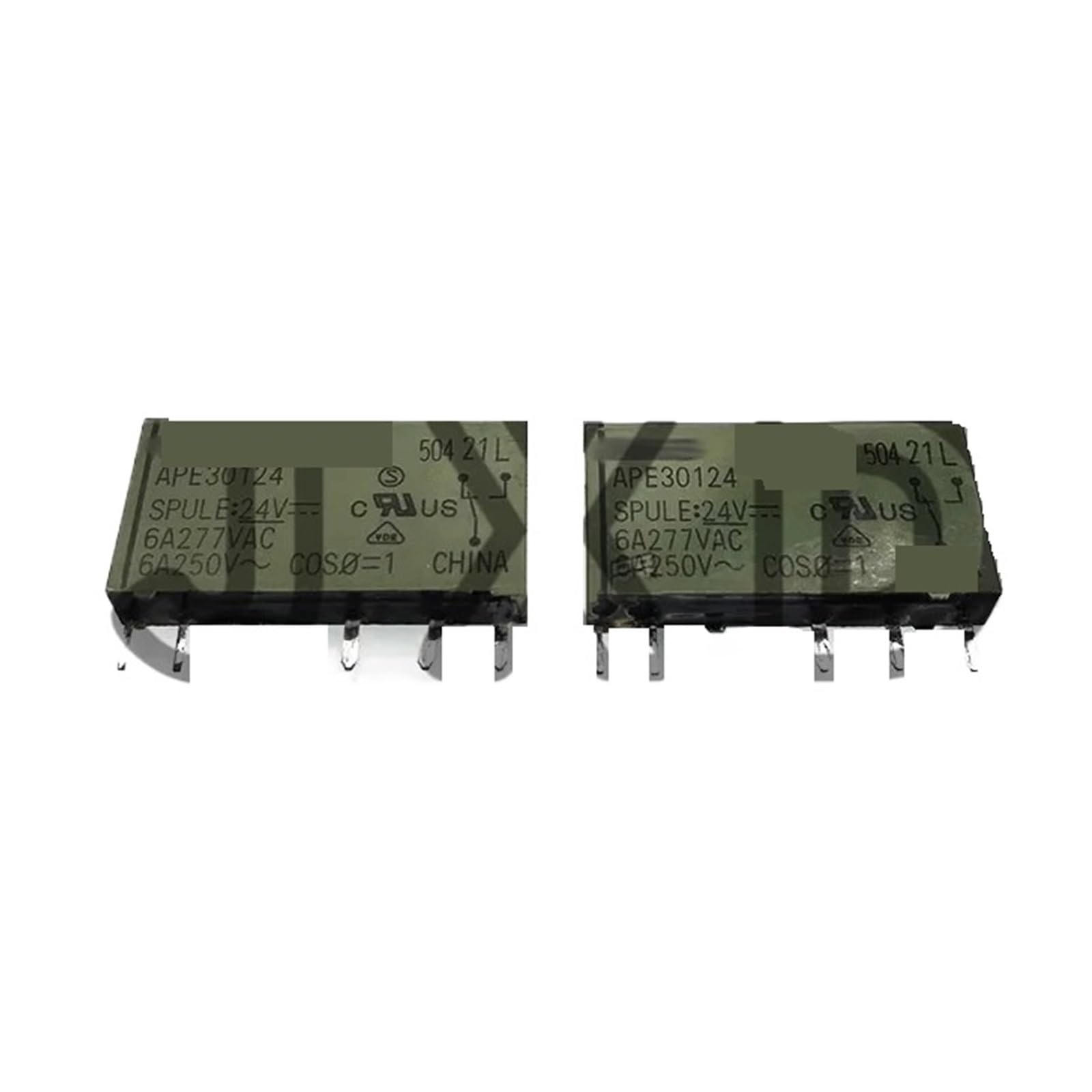 Relais DC24V APE30124 boîtier scellé haute performance 6A 5-pin
