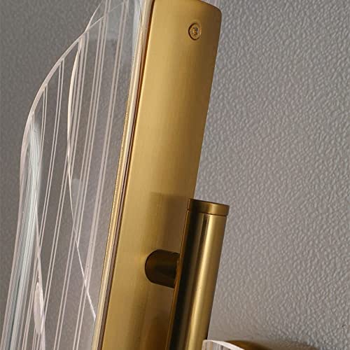 Aplique de pared tricolor de hierro dorado y acrílico moderno para pasillo 6