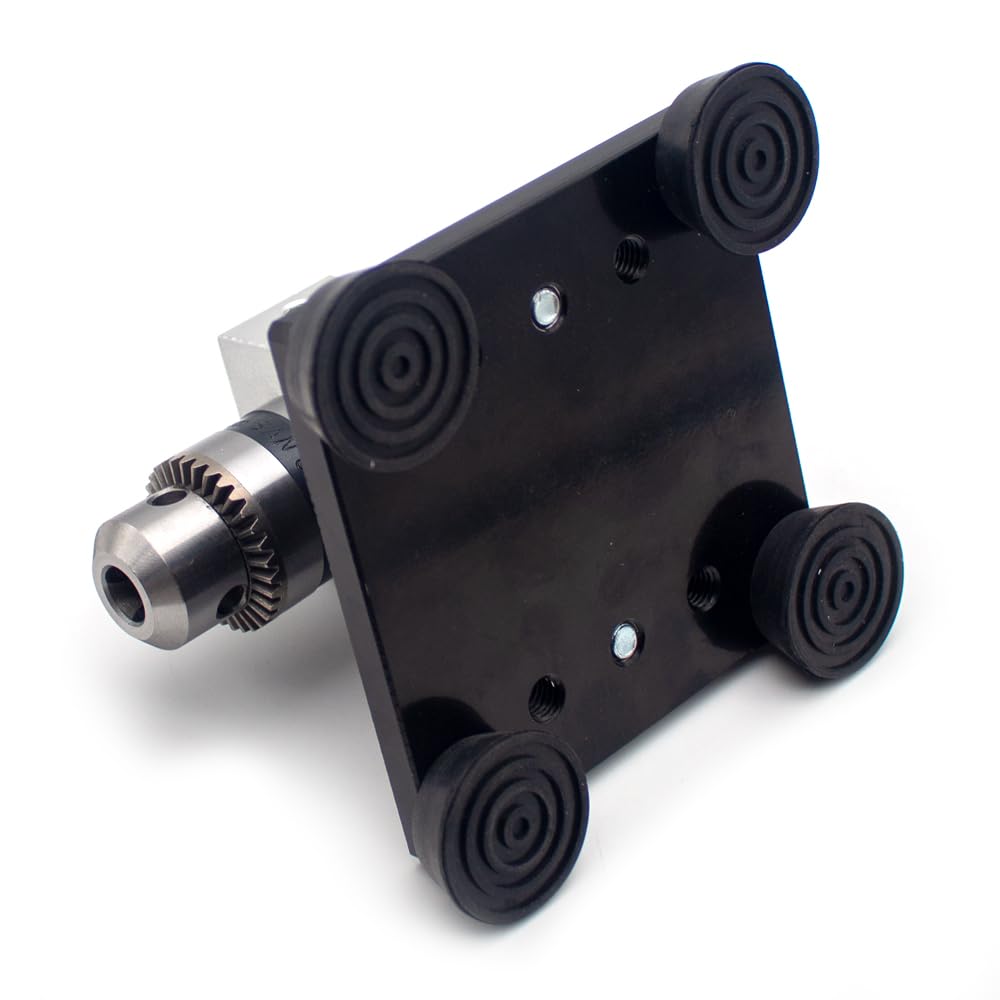 Mandrino per Trapano Manuale Mini con Base, Supporto per Utensile Rotante da Scrivania in Lega di Alluminio B12 da 1,5-10 mm
