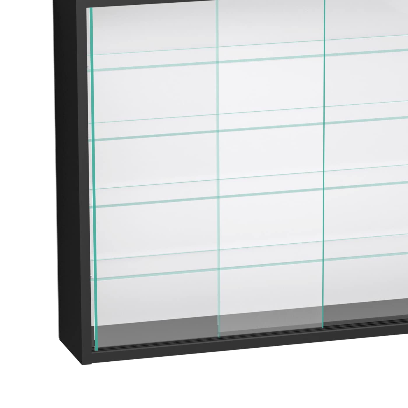 VDD Vitrina de pie colgante – puertas correderas – 75 x 55 x 14 cm