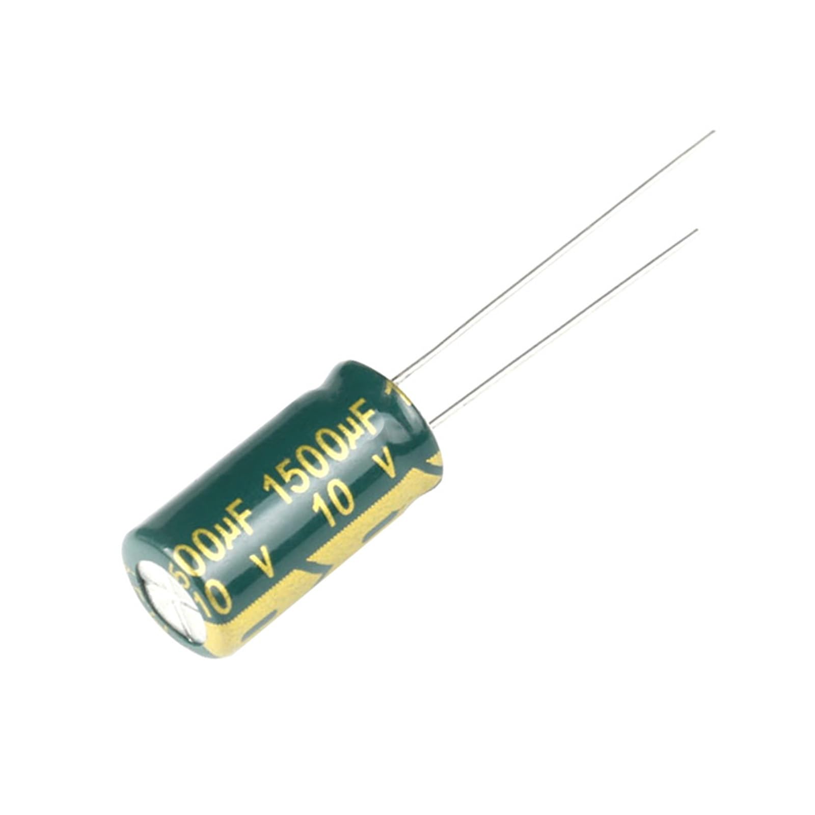 10 Condensateurs Electrolytiques Aluminium 10x13mm – 10V 1500µF – Pour Électronique