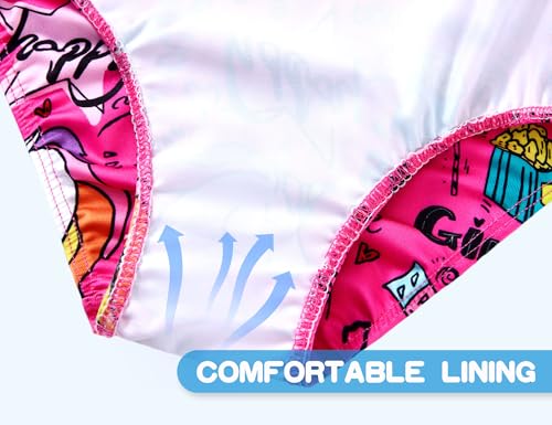 Image of Snowheart Girls Swimsuit One Piece Bathing Suit Kids Quick Dry Shoudler Ruffle Floral Swimwear for 3-12 Years Old