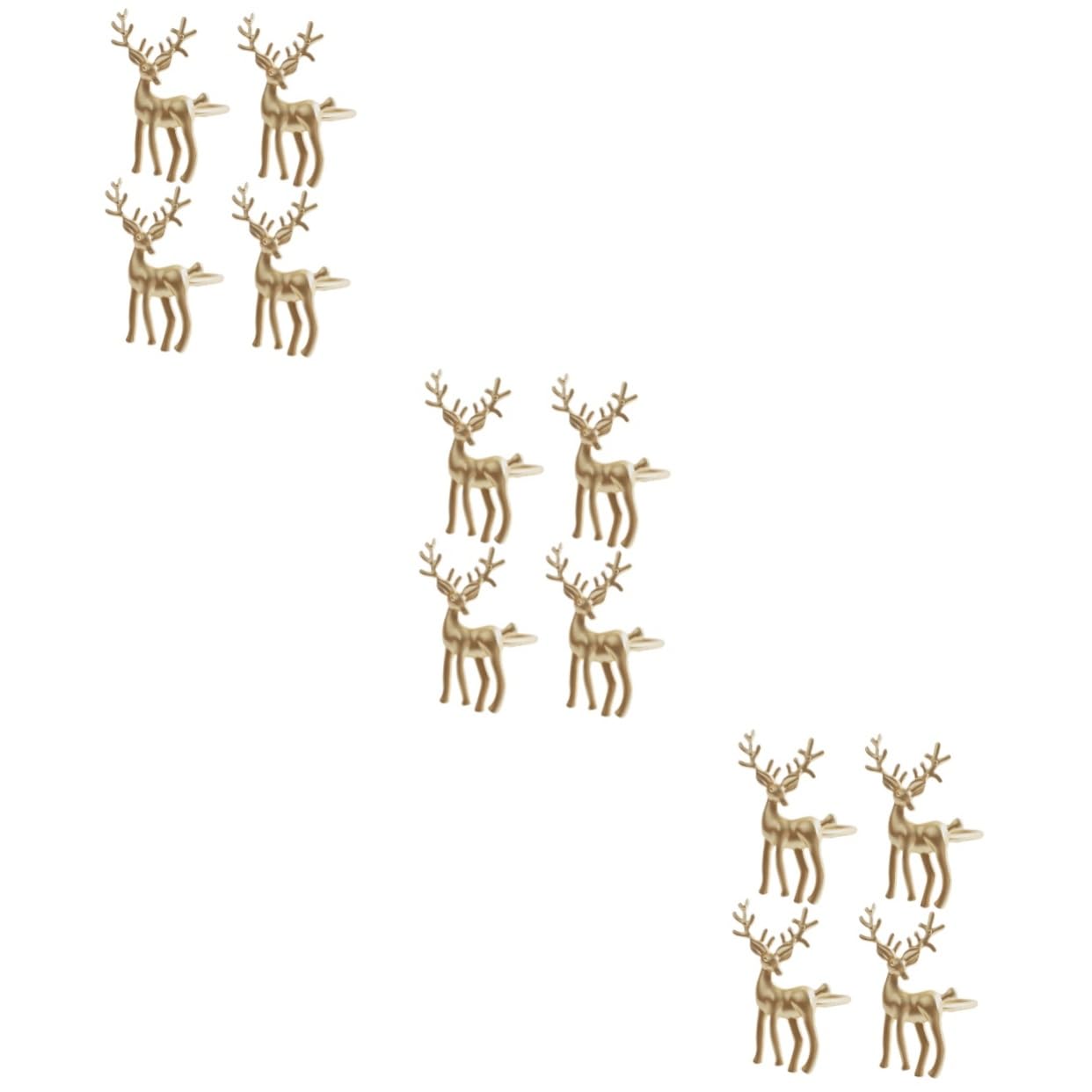 Alipis 12 Pz Natale natale decorazioni natale per tovaglioli decorazione del tovagliolo Natale fibbia del tovagliolo portatovagliolo