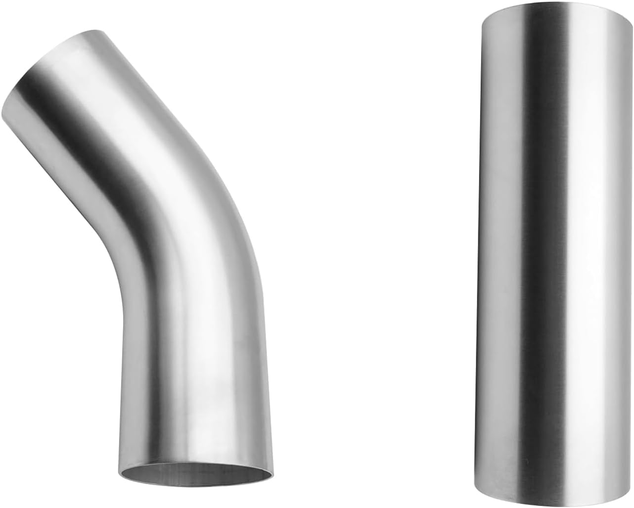 AC PERFORMANCE 4" (102mm) OD Straight and 45 Degree Aluminum Intercooler Pipe Air Intake Tube, Brushed Finish
