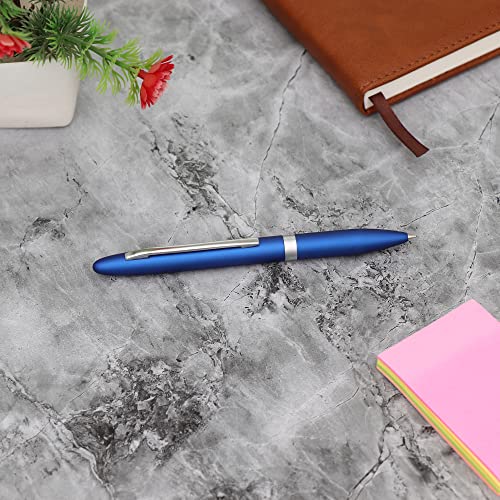 Image of Personalised Metal Pen with Name, Logo, Pack of 1 (Long Blue)