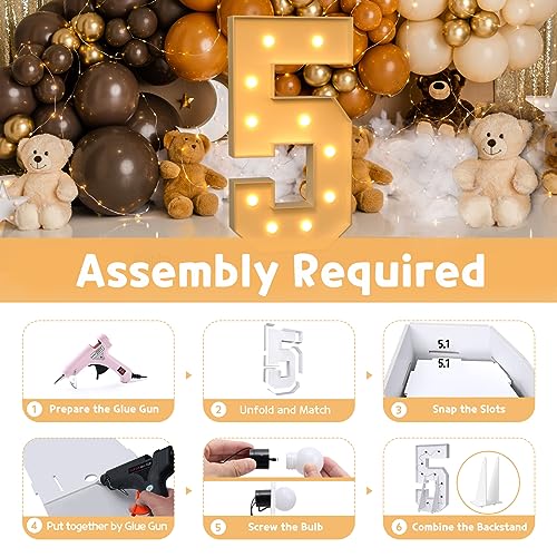 image for imprsv 4FT Marquee Numbers,DIY Light Up Numbers for 50th Birthday Deco