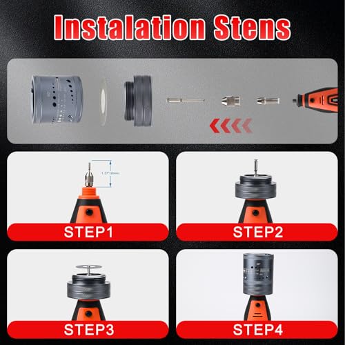 Elektrodenschleifer für WIG Schweißen, 6 Größen, 8 Winkel, WIG-Schweißrotationswerkzeug mit flachem Schleifblock Abtrennschlitz, 10 scheiben, 3 CNC-Dorne