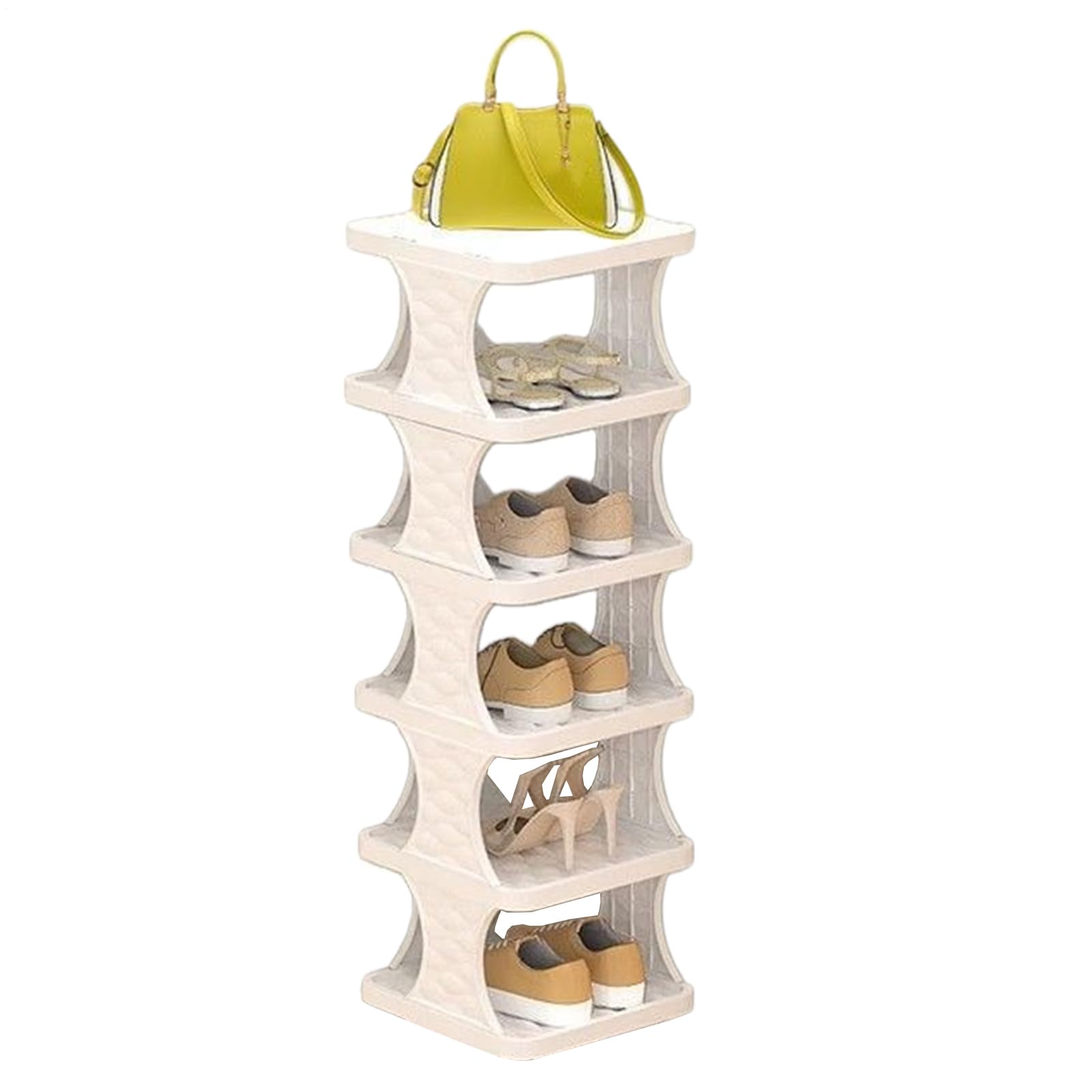 Organisateur de rack à chaussures à 6 niveaux pour rangement vertical étroit et gain de place