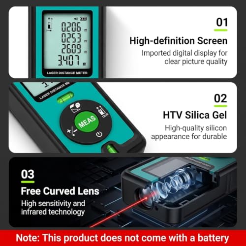 Image of SERPLEX Laser Distance Meter 120m Backlit Display Dual Level