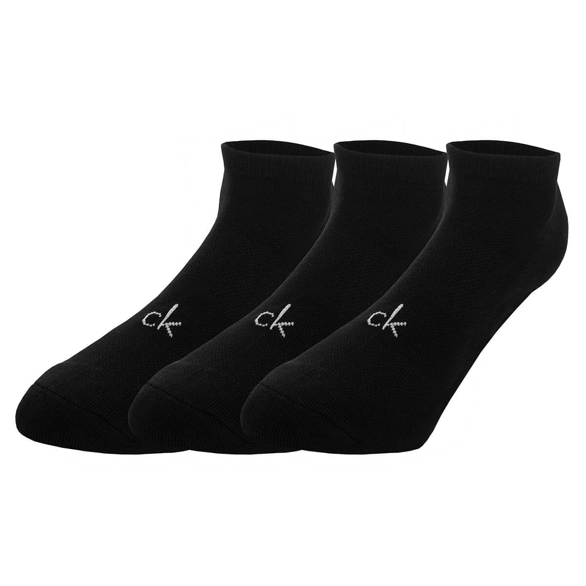 Calvin Klein Men's Black Golf Trainer (3 Pairs) Socks - Uk 7-11