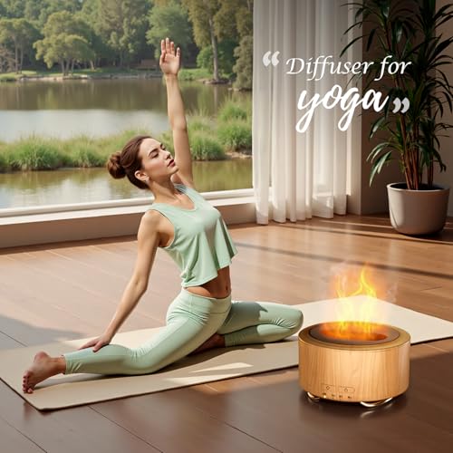 Emochies Essential Oil Diffuser for Home: 500ML Aroma Diffuser for Hotel Office Yoga Room - Humidifier with 9 Colors LED Night Light for Kids/Women Home Relaxation - Image 4