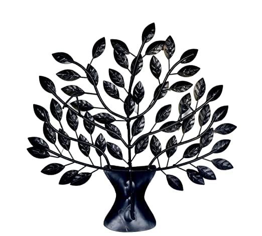 Image of Bharat Art Metal Iron Small Leaf Tree Multi Decorative Wall Art | Handcrafted Metal Wall Hanging for Living Room Bedroom Office Hotels Cafe | Multicolor (16 x 1 x 16 Inch) W182 (B)