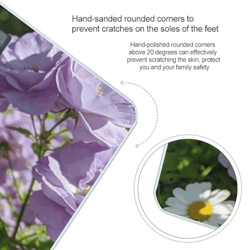 Báscula digital para cuerpo Light Purple Flowers 180kg miniatura 4