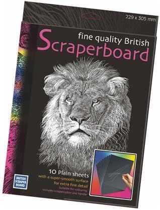 West Design British Plain 1/4 Sheets, Scraperboard, Black, 24.5 x 1.5 x 34 cm