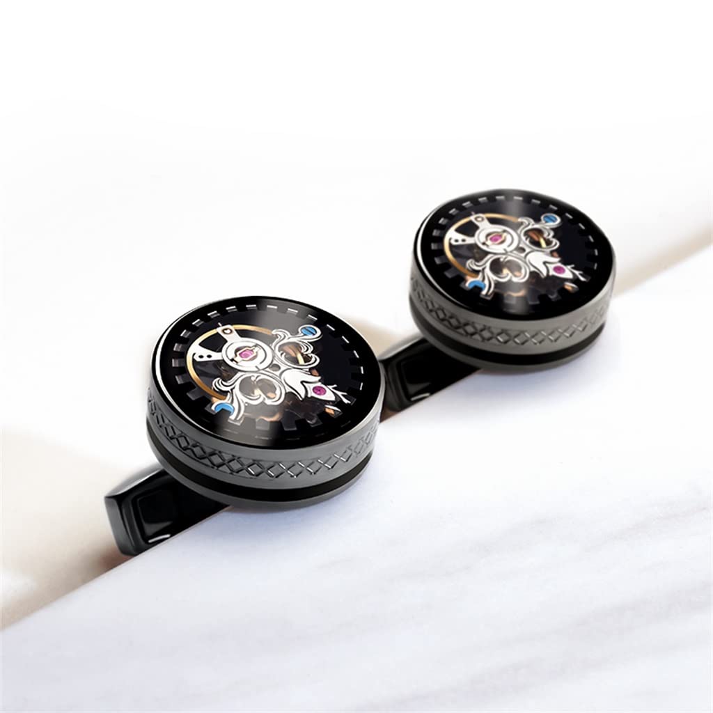 Perpetual Tourbillon spinki do mankietów męski dżentelmen prezent urodzinowy francuska koszula spinki do mankietów (D 17mm * 17mm)