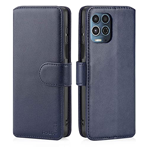 CHALK & HIDE, Real Leather Book Wallet Flip Case Cover For Motorola Moto G100, Real Leather Design With Card Slot - Image 4