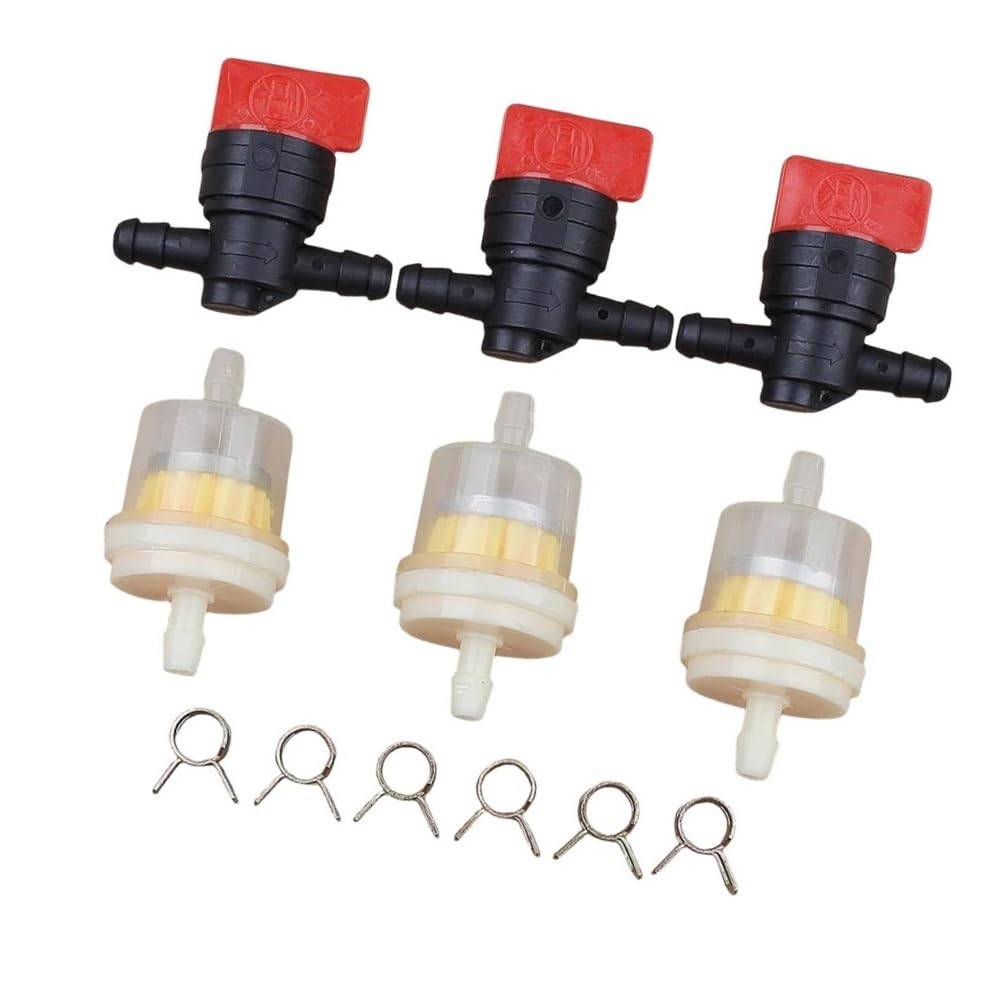 Vanne d'arrêt de carburant 1/4" pour stopper les fuites de carburateur sur tondeuse