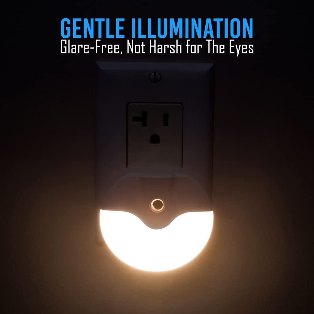 U4GLORY Lot De 4 Veilleuses à DEL Bleues à Brancher – Veilleuse