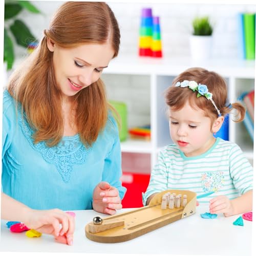 Mini bolos de madera Toddmomy interactivos con tacto suave para juego de escritorio 7