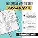 Get Stuff Done Productivity Planner, Daily, Weekly & Monthly Undated Agenda Planners for Full Focus and Goal Setting, Personal Organizers for Men & Women, 8.3