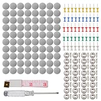 80 Stück Dachhimmel Reparatur Set, KFZ Reparatur Nieten, Auto Dachhimmel Stoff Reparatur Knopf, Universal Auto Dach Nieten mit Stecknadeln Schraubendreher Maßband für Alle Autos