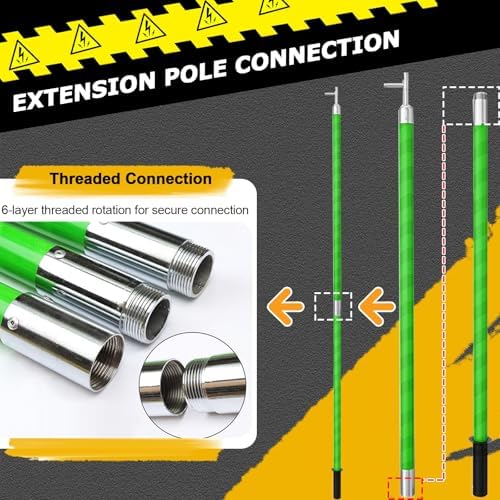 Insulated Rescue Hook Poles - Non-Conductive High Voltage Disconnect Switch Tool for Safe Electrical Maintenance and Rescue Operations