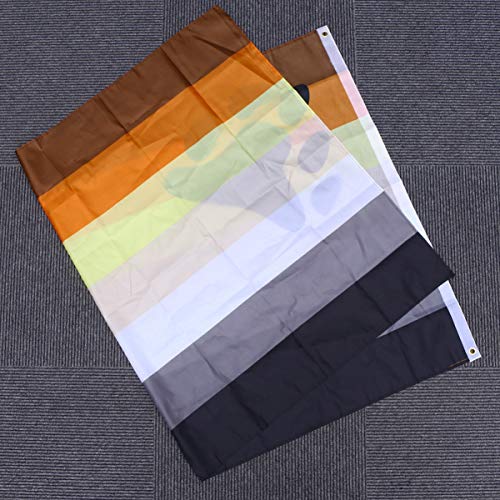 Amosfun 3 peças de suporte bandeira decoração urso poliéster ornamento orgulho xcm lésbica resistent