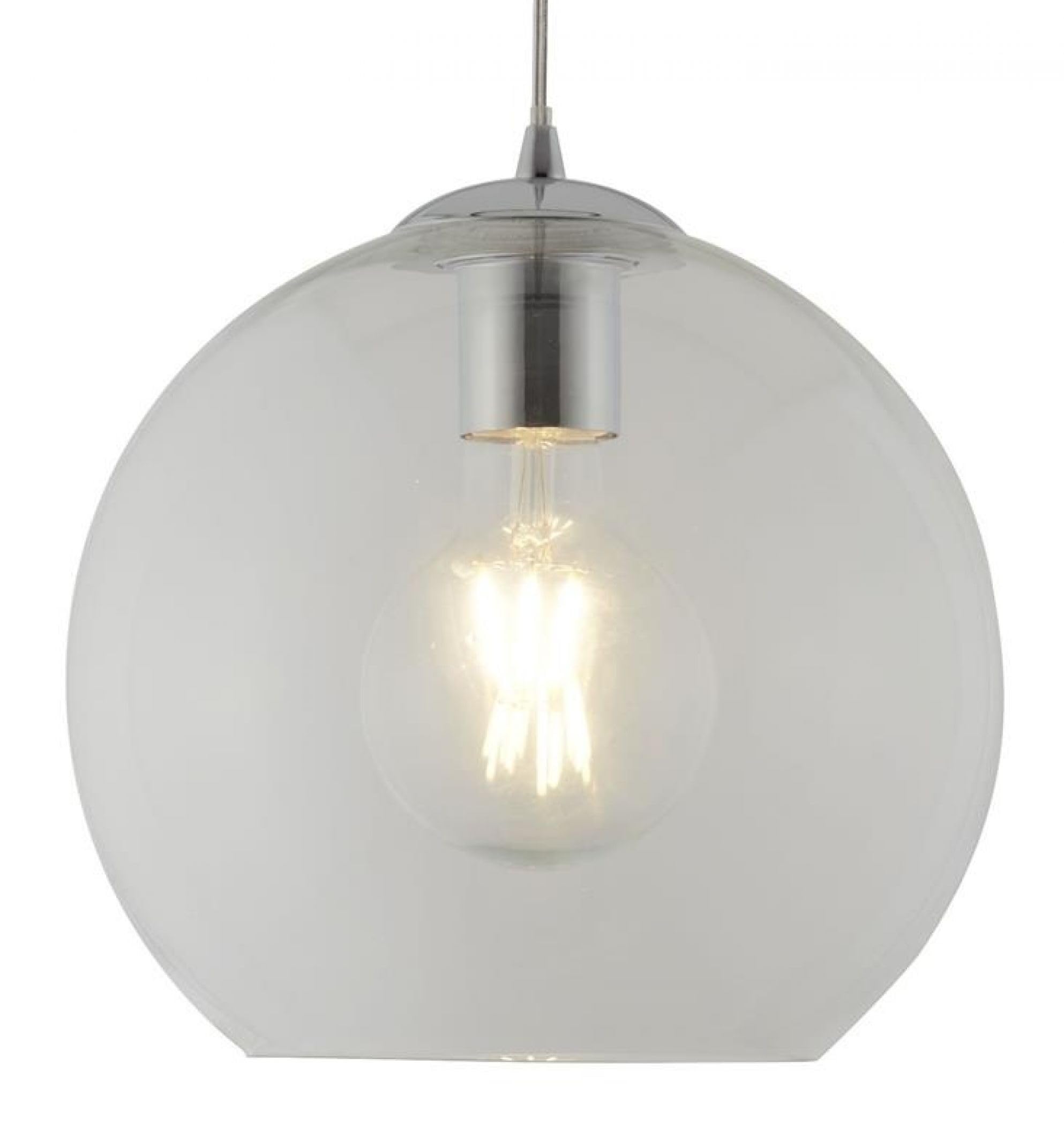 Searchlight Spherical Balls Glass Hanging Lamp, 25 Cm, Clear