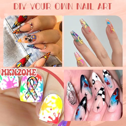 Image of 48 Color Nail Art Pens for Painting Nails, 0.7 MM Nail Polish Pens Drawing Point Liner Acrylic Painted Pen Kit, Waterproof Quick-drying for DIY Nails Art Design Manicure Tools