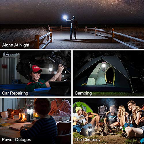 image for Wsky Led Camping Lantern - Rechargeable LED Flashlight Lantern - High 