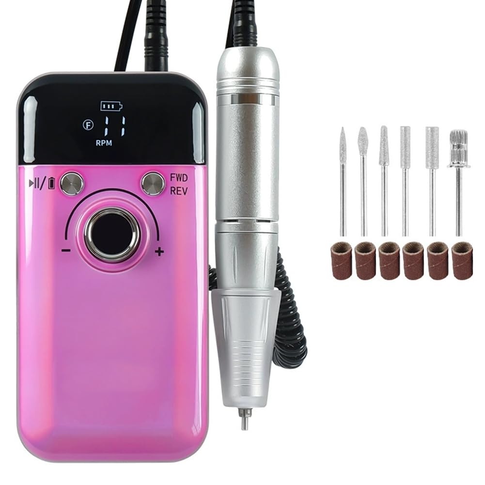 Taladro eléctrico de uñas y pulidor recargable con batería de larga duración 7