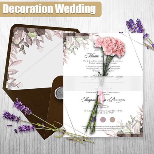 100 faixas de barriga de velino, para convites para convites de 12,7 x 17,8 cm e 10 x 15,2 cm, cartõ