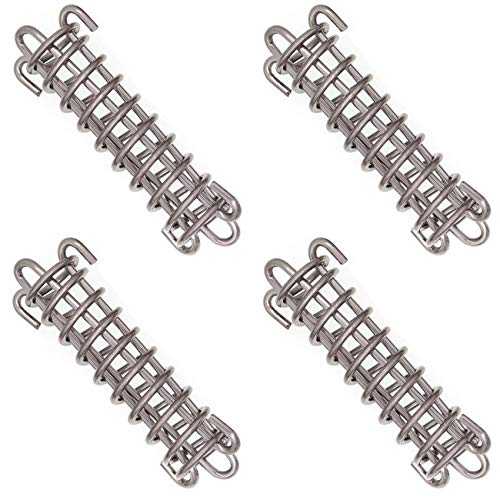 Muelle Tensor Resortes de Tensión - 4 Piezas Muelle Traccion de Metal para Tiendas de Campaña, Accesorios de Camping y Montaje Seguro para Toldos