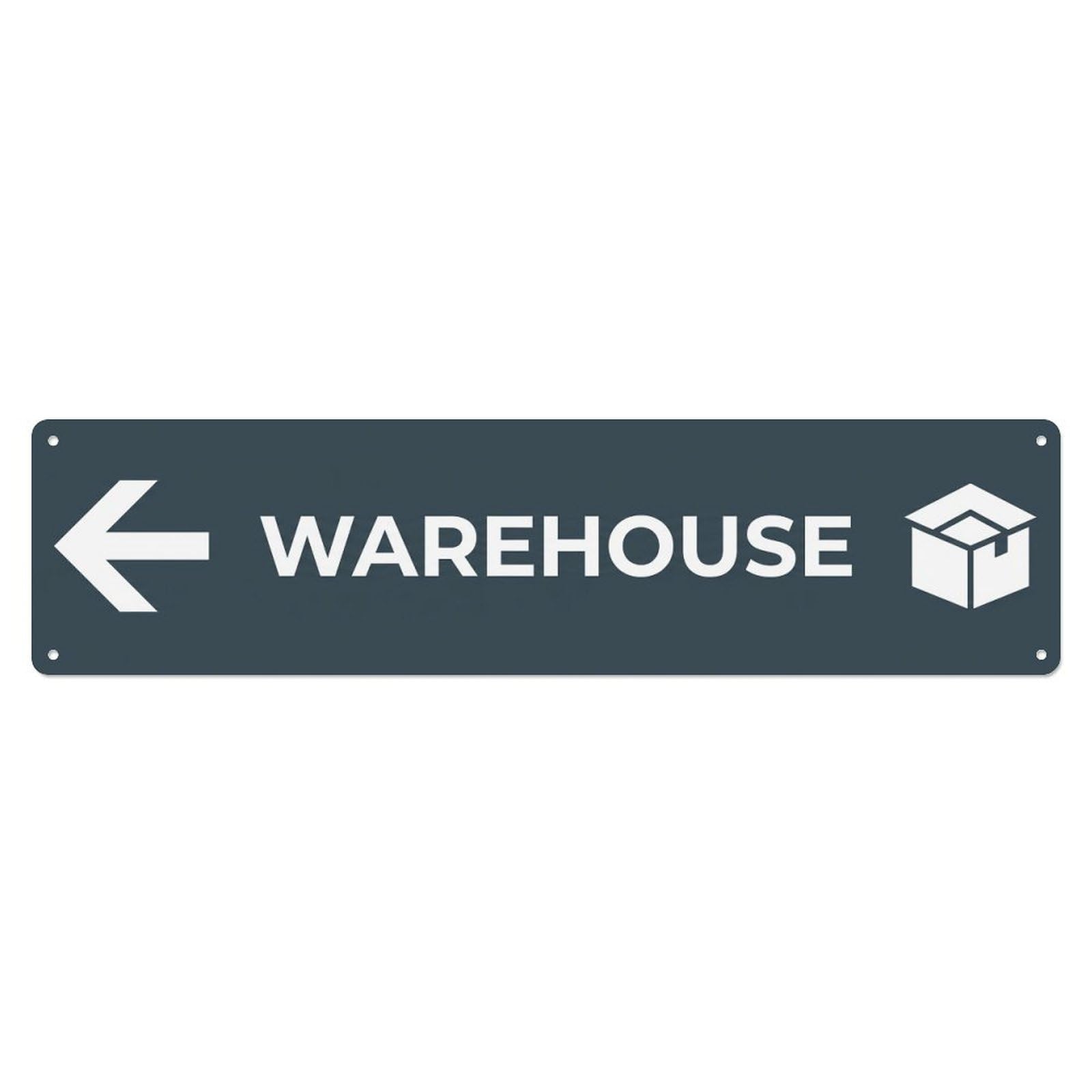 Okahys 4X16inch(10X40cm) Warehouse Left Arrow Indicator Metal Tin Sign
