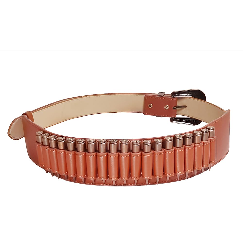 Hunting Leather Rifle Cartridge Belt Holder (42, Maroon)