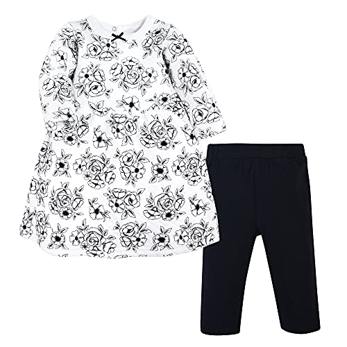 Image of Hudson Baby Unisex Baby Quilted Cotton Dress and Leggings
