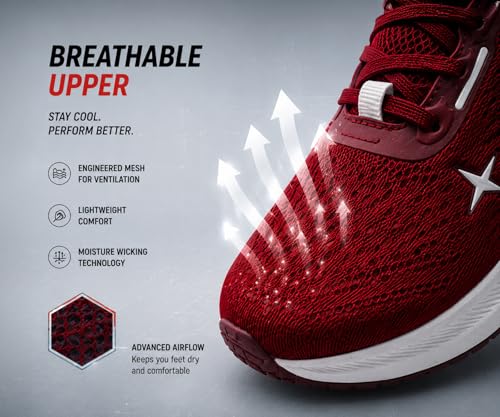 Image of Kraasa Men's Running Shoes | Breathable Mesh Upper | Lightweight Phylon Sole | Cushioned EVA Insole | Comfortable Sports & Casual Sneakers for Gym, Walking & Daily Use