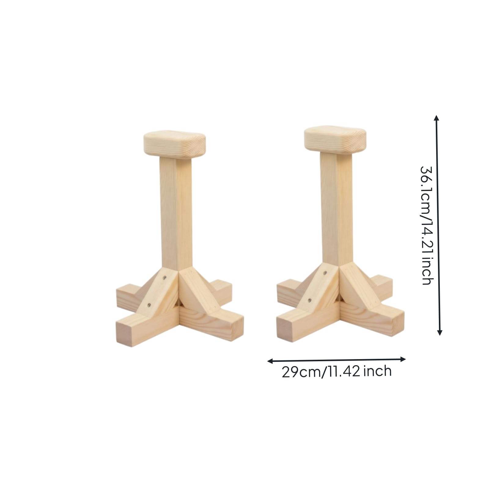 MERIGLARE Balance Trainingsstange Parallettes Handstandständer Turnbarren Gymnastikbarren aus Holz mit Schrägen Stützen Und Rutschfester Auflage für Umkehrhaltungen Stützübungen Wohnraum Trainingspark
