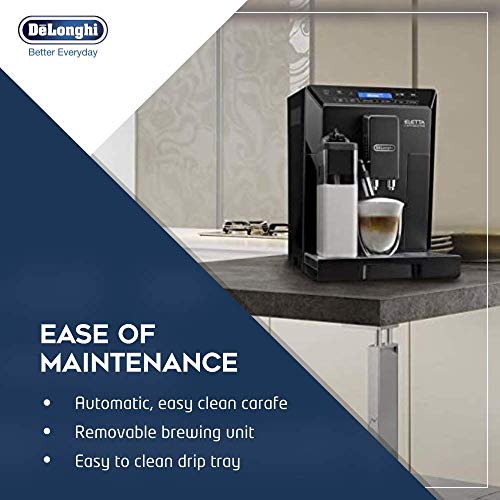 DE BESTE DE'LONGHI ELETTA VOLAUTOMATISCHE BEAN TO CUP KOFFIEMACHINE VOOR CAPPUCCINO EN ESPRESSO ECAM 44.660,B ZWART