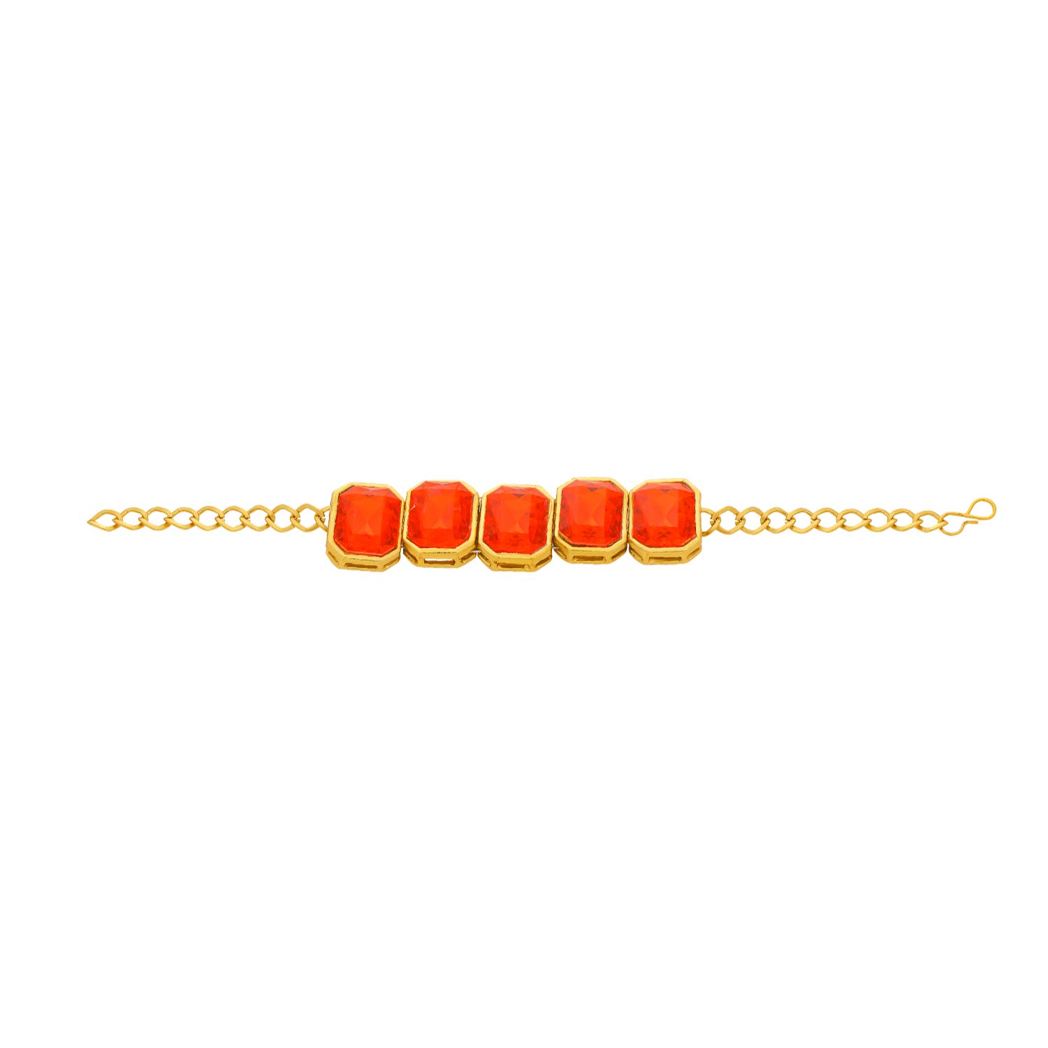 Sukkhi Wedding Jewellery Diamond Comb for Women (Red) (CBMIX78323) 3