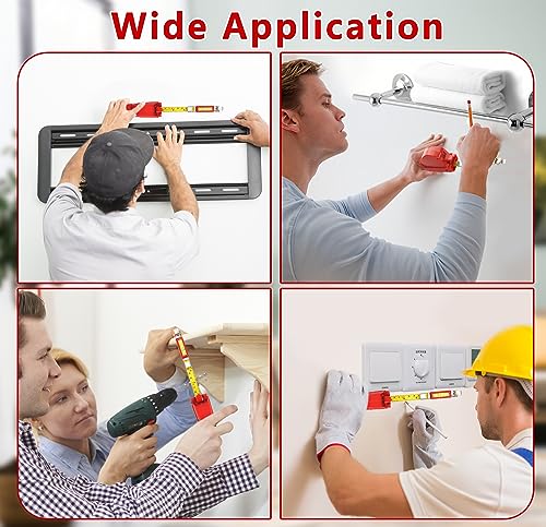 Image of All in One Picture Hanging Tool Kit with Level, Portable Picture Leveling, Picture Hanging Level for Hang Pictures, Mirrors, TVs