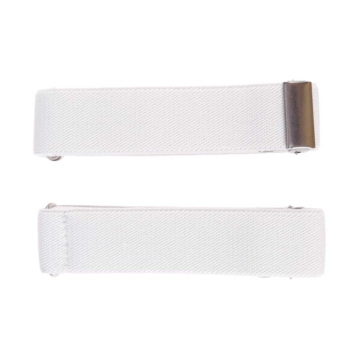 HEALLILY Shirt Sleeve Holders Adjustable Armband Anti Slip Arm Sleeve Shirt Stay Stretch for Women Men 2.5cm (White)