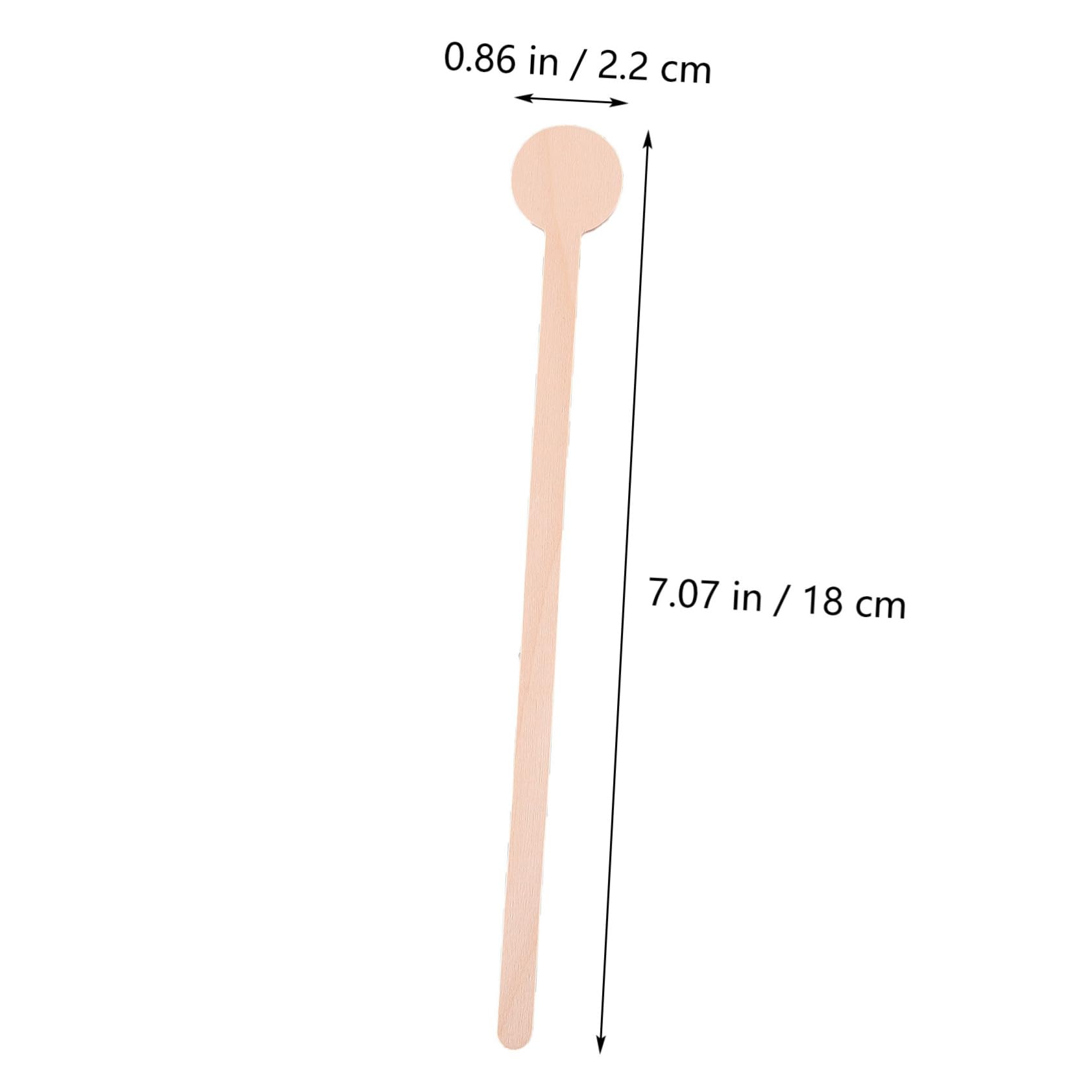 Garneck 50pcs Wooden Stirrers Custom Stirrer Sticks for Cocktails Hot Cocoa Coffee Tea Juice