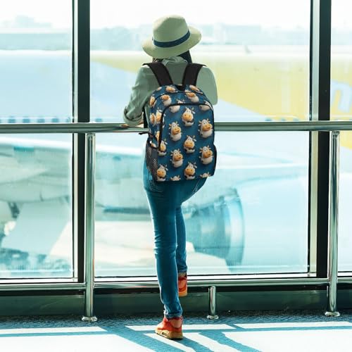AIXIWAWA Lightweight Hiking Backpacks Cute Cattle Print, Foldable Waterproof Daypack for Commute Travel3