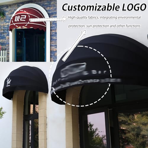 Tenda a baldacchino retrattile, semisferica pieghevole, per porte e finestre, protezione da pioggia e sole