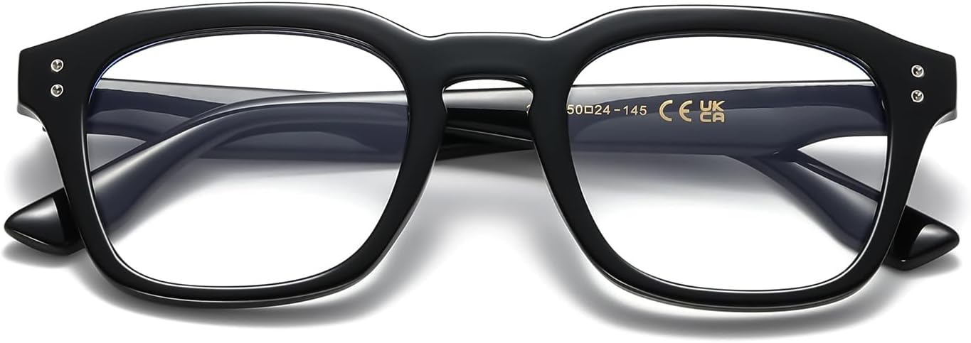 kimorn Blue Light Blocking Fashion Square Glasses, Anti Eyestrain Lens Lightweight Frame Eyeglasses for Men Women - Image 2