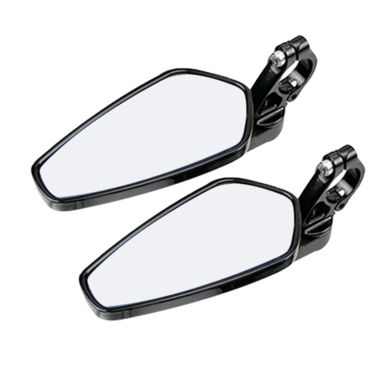 Rétroviseurs Moto 2 Pièces/Ensemble Universel Moto Rétroviseurs Moto 360 Degrés Aluminium 7/8 "Moto Vélo Guidon Rétroviseurs Rétroviseurs Latéraux de Moto(White Mirror)